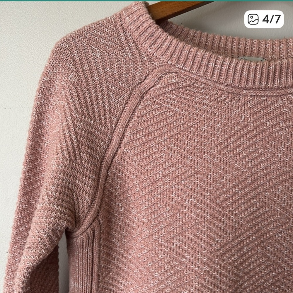 Kismet blush pink sweater – soft cotton blend – size XS